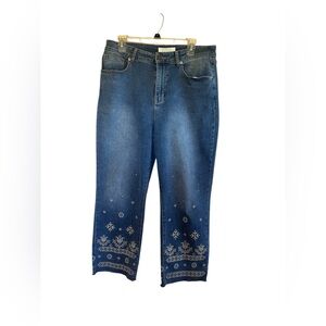 Bunulu embroidered Blue Jeans
